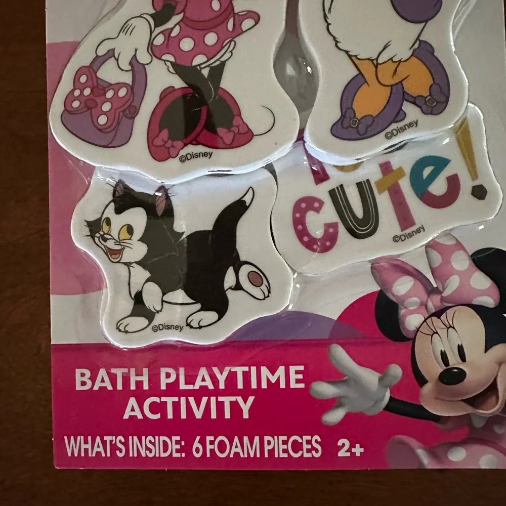 🌵 3/$15 Disney Minnie Mouse bath 6 foam pieces play activity (see description)